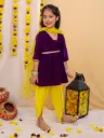 Aryahi Girls Violet Velvet Dhoti Salwar