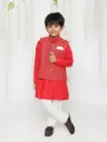 Ivaan Boys Cream Shirt with Vesti
