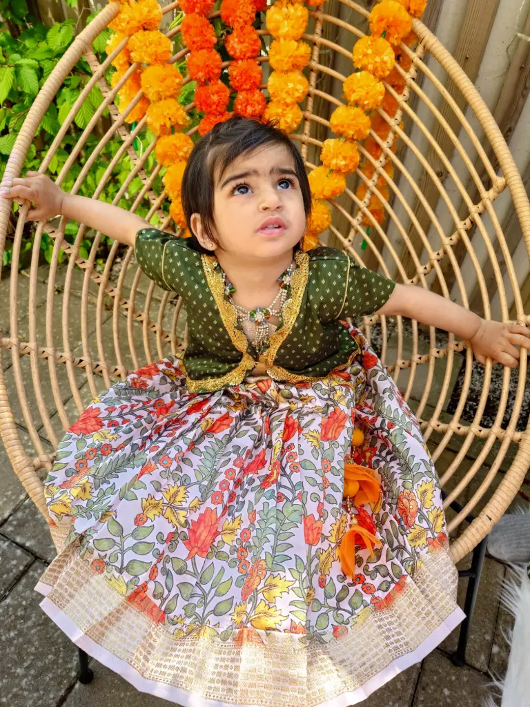 Chhavi Girls Designer Silk Girls Lehenga