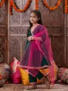 Ridhima Girls Green Kurta Set