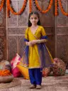 Sharvani Girls Mustard Kurta Set