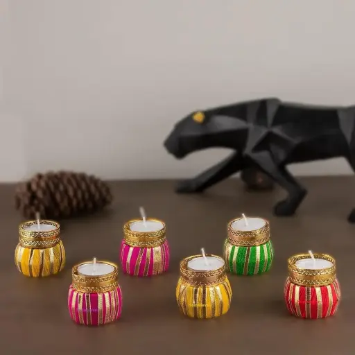 Kritagya Tabla Candle Holder pack of 5