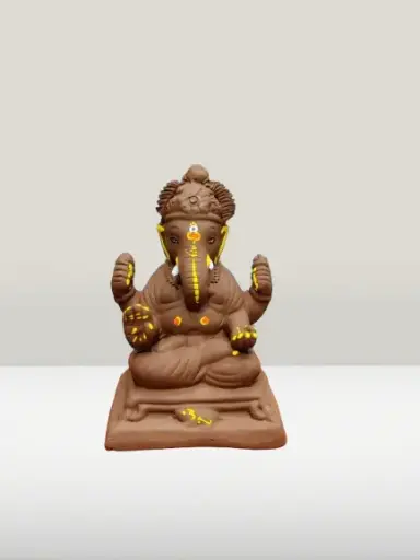 Kapil Red Maati Eco- Friendly Ganesh 7 inches