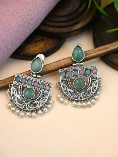 [1803DLMBLPNK186] Anushka Earrings