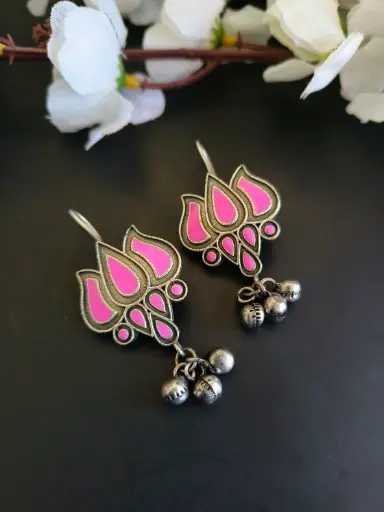 [0103EMHKPNK125] Archana Earrings
