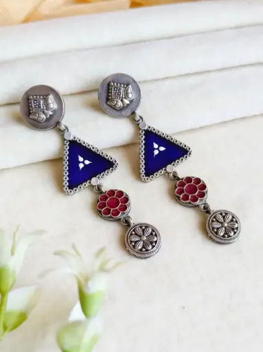 [1889EMDLBLUMGT1851] Divya Earrings