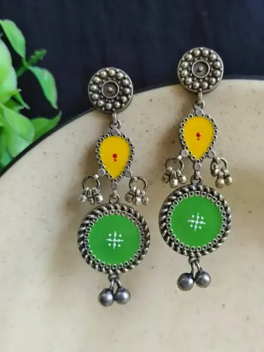 [1903EMDLYLWMGR2271] Farah Earrings