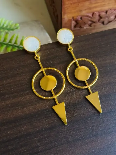 [5077GDDLWHT1651] Kanchan Earrings