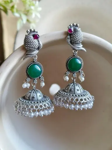[1767JHGRNRED1811] Nandini Earrings
