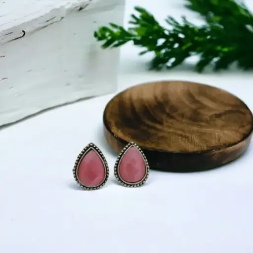 [1055OXSTPNK57_75] Priya Earrings