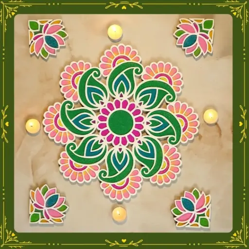 Rangavali Raas   Rangoli 12 inch 