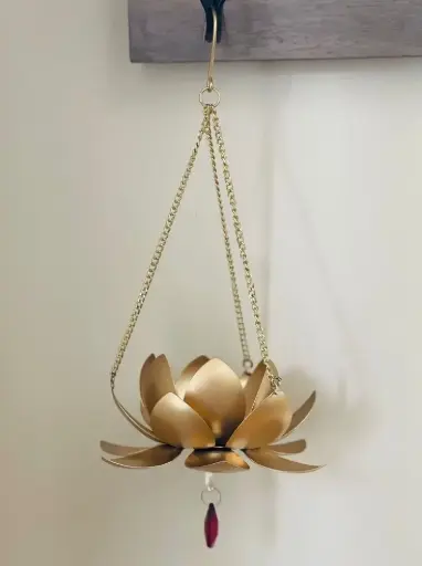 Shringar Raas   Hanging Lotus Candle Holder